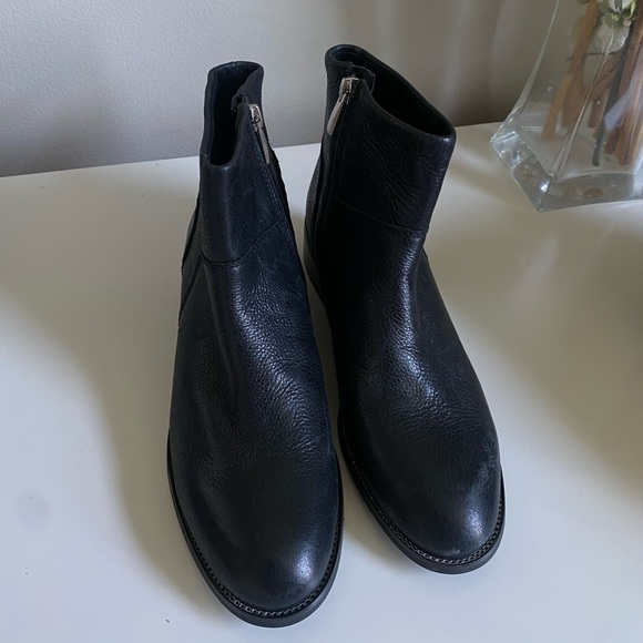 Franco Sarto Leather Black Boots - Picture 3 of 5